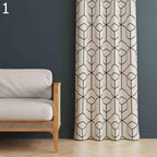 Modern Curtain Panels, Retro Window Curtains, MCM Print Curtain, 70s Retro Style Curtain, Retro Geometric Abstract Curtains