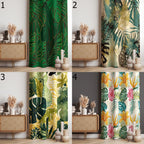 Monstera Leaf Curtain, Botanic Green Leaves Curtains, Tropical Green Leaves Curtain, Exotic Plants Curtain Panels, Monstera Printed Drape
