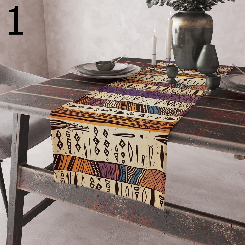 African Tribal Table Runners, Boho Ethnic Table Runner, Mud Cloth & Ethnic Runner, Tribal Print Table Runner, Ethnic Table Decor