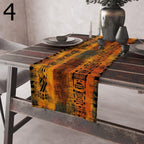 Terracotta Tribal Table Runners, Boho Ethnic Table Runner,African Sunset Runner, Tribal Print Table Runner, Ethnic Boho Table Decor