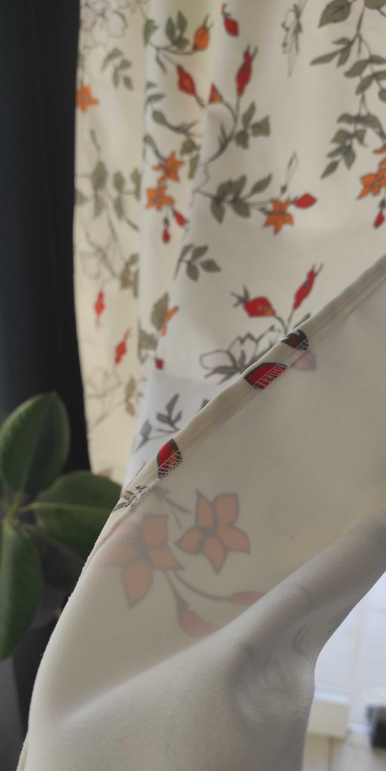 Vintage Floral Curtains, Farmhouse Floral Curtain Panels, French Country Panel Curtains, Romantic Cottagecore Flowers Grommet Drapes