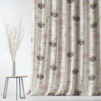 Floral Print Curtains, Floral Abstract Curtain Panels, Abstract Dandelion Flowers Curtains, Retro Flower Geometric Window Curtains