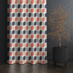 Mid Century Modern Curtain Panels, Retro Bauhaus Curtains, Mcm Curtain, Vintage Retro Style Living Room Curtain, Mod Curtains, 70s Drapes