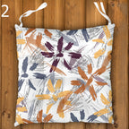 Tropical Chair Cushions, Botanical Seat Pads, Tropical Outdoor Patio Cushions, Botanical Leaf Print Chair Pads, Exotic Garden Seat Cushions