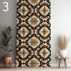 Bohemian Tribal Curtains, Ethnic Boho Window Drapes, African Inspired Blackout Panels, Aztec & Tribal Print Grommet Drapes