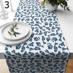 Japanese Koi Fish Table Runner, Blue Fish Table Decor, Zen Minimalist Dining Table Runners, Asian Inspired Runners