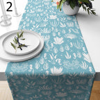 Nautical Coral Table Runner, Coral Table Runners, Coastal Elegance Runners, Sea Creatures Table Runner, Beach House Dining Runners