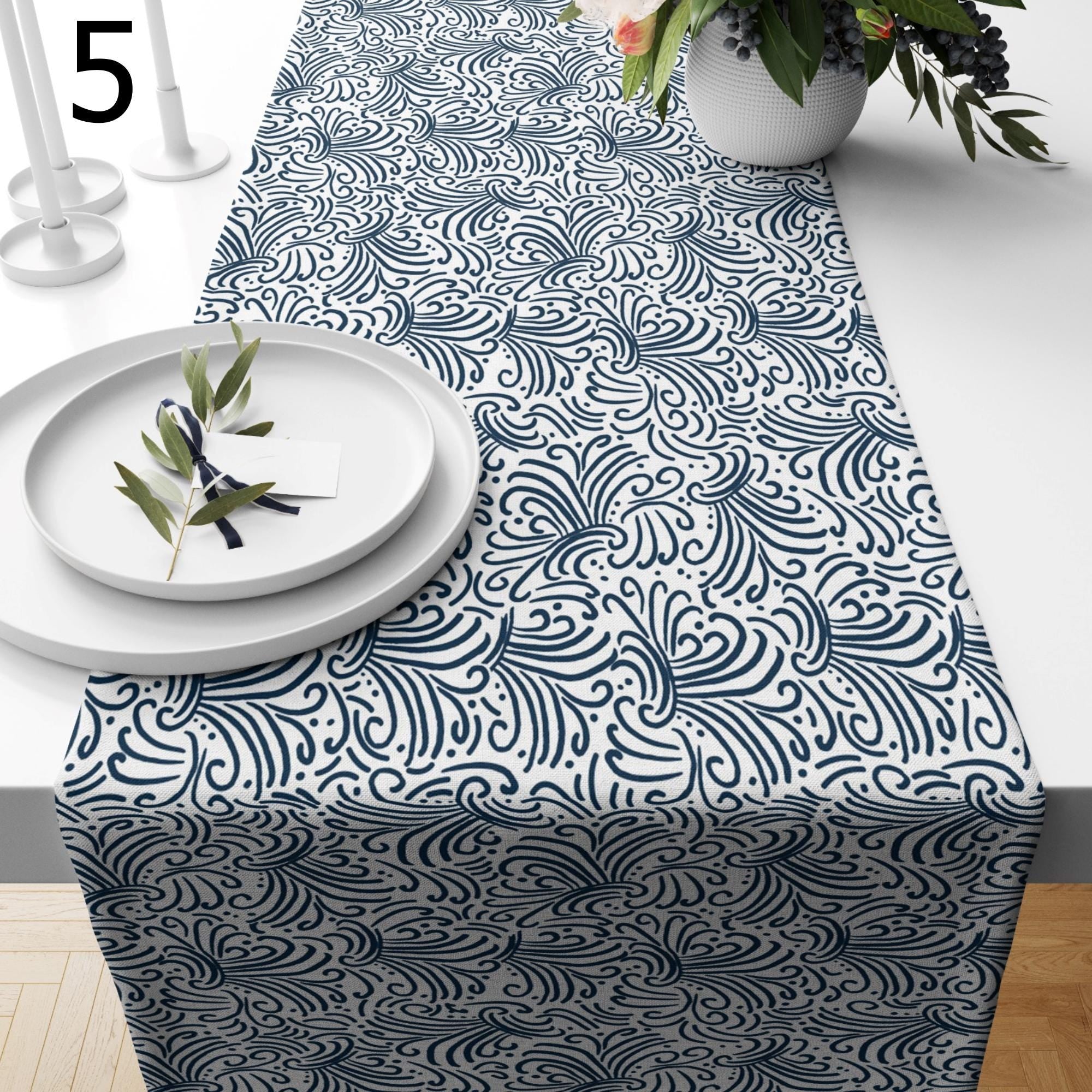 Nautical Coral Table Runner, Coral Table Runners, Coastal Elegance Runners, Sea Creatures Table Runner, Beach House Dining Runners