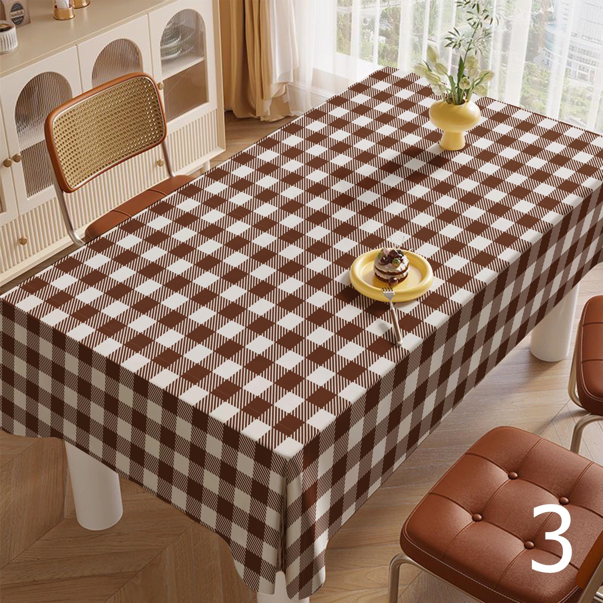 Fall Plaid Table Cover, Farmhouse Checkered Table Cloths, Classic Gingham Checkered Tablecloth, Country Chic Plaid Table Linens