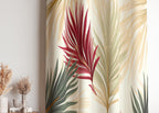 Tropical Palm Leaves Curtain, Elegant Botanical Window Drapes, Modern Boho Tropical Panels, Leafy Curtain Panel