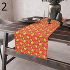 Lemon Table Runner, Citrus Fruit Table Decor, Summer Table Runner, Mediterranean Farmhouse Table Runners, Botanical Lemon Themed Runners