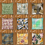 Tropical Chair Cushions, Botanical Seat Pads, Outdoor Patio Cushions, Leaf Print Chair Pads, Boho Garden Seat Cushions