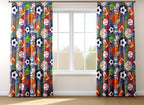 Kids Sports Theme Curtains, Boys Room Window Panels, Football Soccer Baseball Basketball Drapes, Playroom Curtain Panels