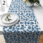 Japanese Koi Fish Table Runner, Blue Fish Table Decor, Zen Minimalist Dining Table Runners, Asian Inspired Runners