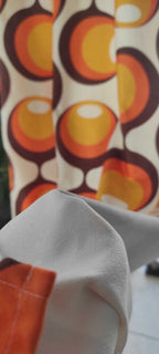 Retro Abstract Style Living Room Curtains, Retro Window Curtains, MCM Curtain, Mid Century Modern Curtain Panels, Mod Curtains