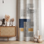 Mid-Century Modern Abstract Curtains, Retro Geometric Art Drapes, Minimalist Boho Window Panels, Abstarct Art Panel Curtains