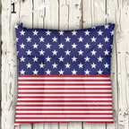 American Flag Stars Outdoor Indoor Chair Cushion With Ties, 4th July Tie-On Chair Pads, 4th July Seat Pads, Independence Day Chair Cushions