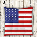 American Flag Stars Outdoor Indoor Chair Cushion With Ties, 4th July Tie-On Chair Pads, 4th July Seat Pads, Independence Day Chair Cushions
