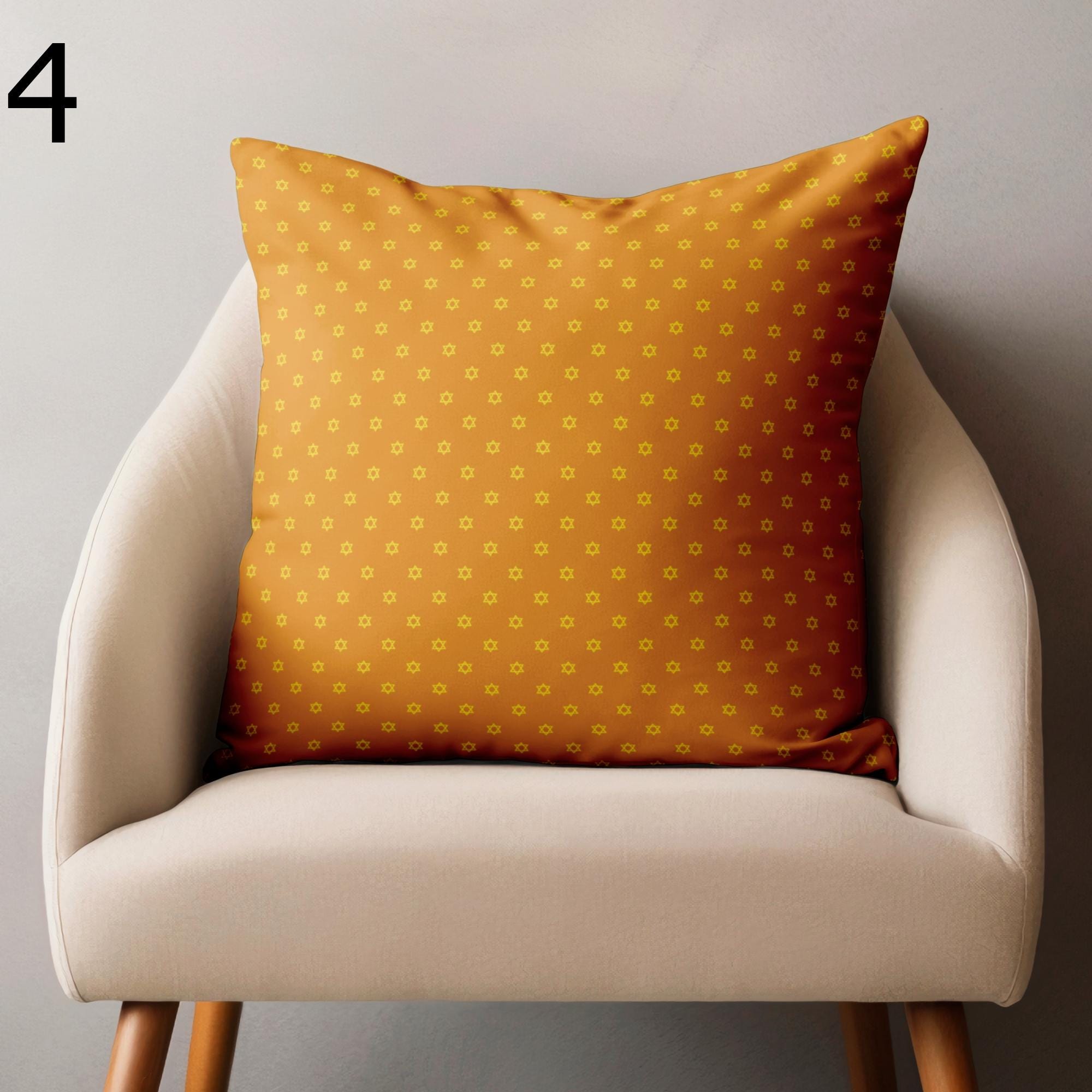 Retro Vintage Pillow Covers, 70s Funky Colorful Cushion Covers, Mid Century Throw Pillow Covers, MCM Orange Mustard Pillowcases