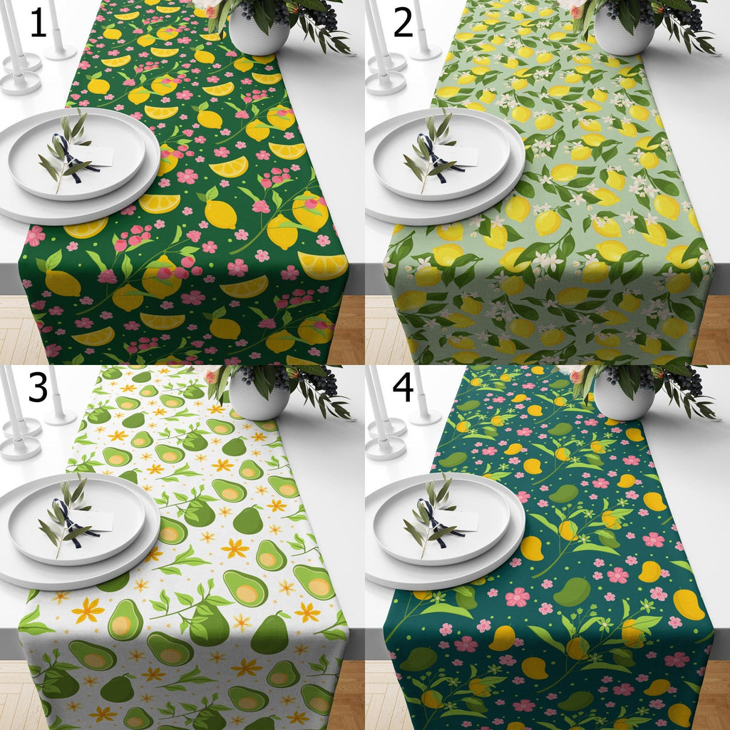 Lemon Coffee Table Runner, Yellow Lemon Table Runners, Lemon Table Covers, Farmhouse Lemon Table Cover, Citrus Lemon Table Decor Runners