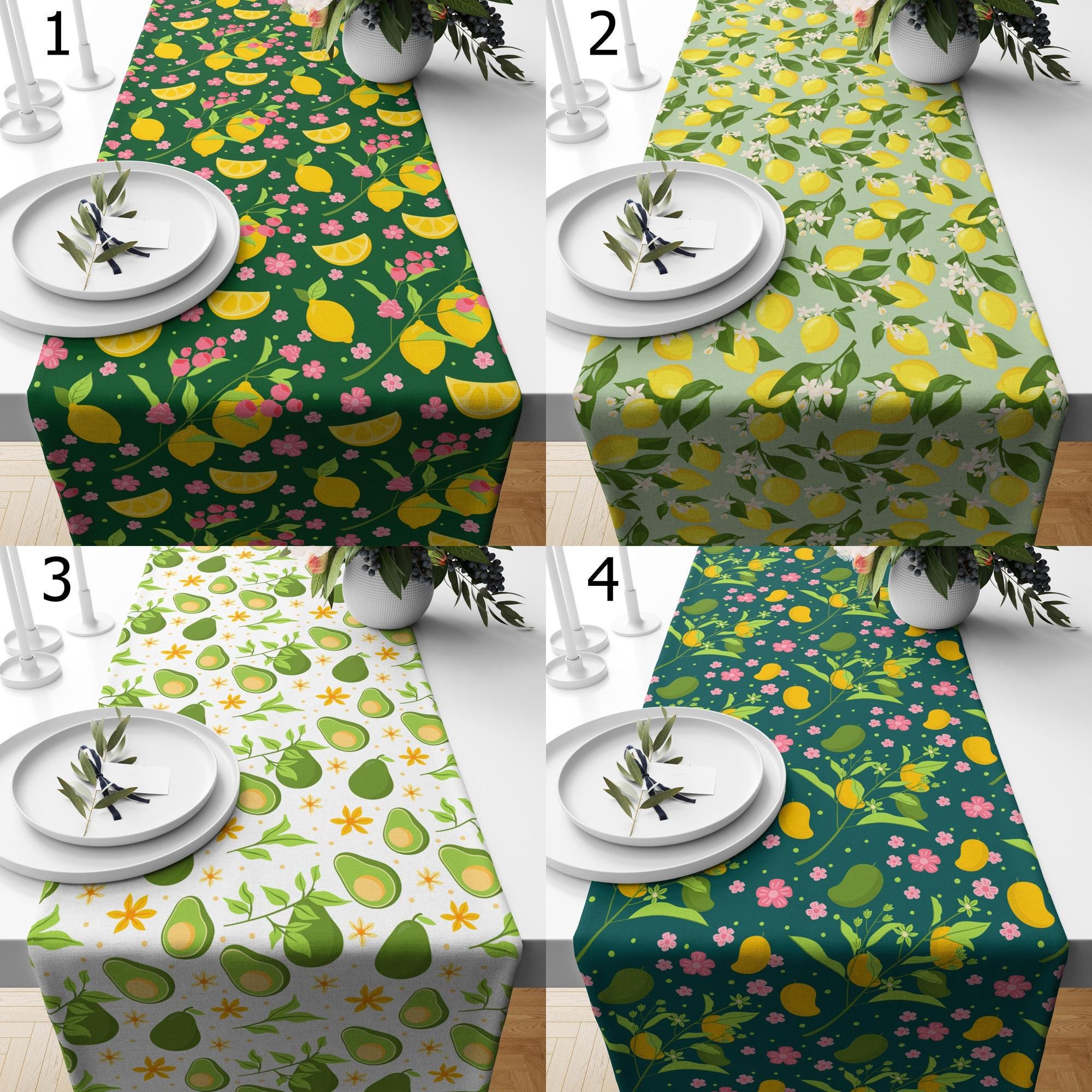 Lemon Coffee Table Runner, Yellow Lemon Table Runners, Lemon Table Covers, Farmhouse Lemon Table Cover, Citrus Lemon Table Decor Runners