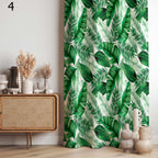 Bold Tropical Curtains, Vibrant Jungle Leaf Drapes, Exotic Floral Print Panels, Colorful Botanical Curtain Panels