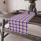 Independence Day Buffalo Plaid Table Runners, 4th July Table Runners, Patriotic Plaid Table Runners, Independent Day Dining Table Runners
