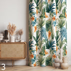 Tropical Jungle Curtains, Tropical Hawaian Drapes, Tropical Green Leaves Window Panels, Monstera Leaf Curtain Panels