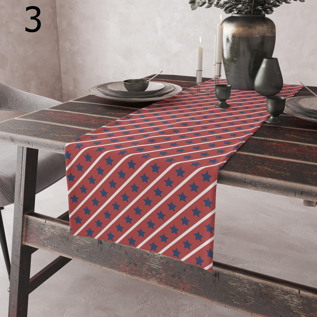 4th July Table Runners, Patriotic Table Runners, Independent Day Party Dining Table Runners, Independence Day Kitchen Dining Table Decor