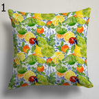 Lemon Fruit Pillow Covers, Mediterranean Citrus Throw Pillows, Summer Cushion Covers, Blue Lemon Decor Pillowcase, Mediterranean Home Decor
