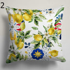 Lemon Fruit Pillow Covers, Mediterranean Citrus Throw Pillows, Summer Cushion Covers, Blue Lemon Decor Pillowcase, Mediterranean Home Decor