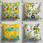 Lemon Fruit Pillow Covers, Mediterranean Citrus Throw Pillows, Summer Cushion Covers, Blue Lemon Decor Pillowcase, Mediterranean Home Decor