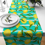 Farmhouse Lemon Table Runners, Lemon Table Runners, Lime Table Runners, Yellow Lemon Kitchen Dining Table Decor, Yellow Lemon Print Runners