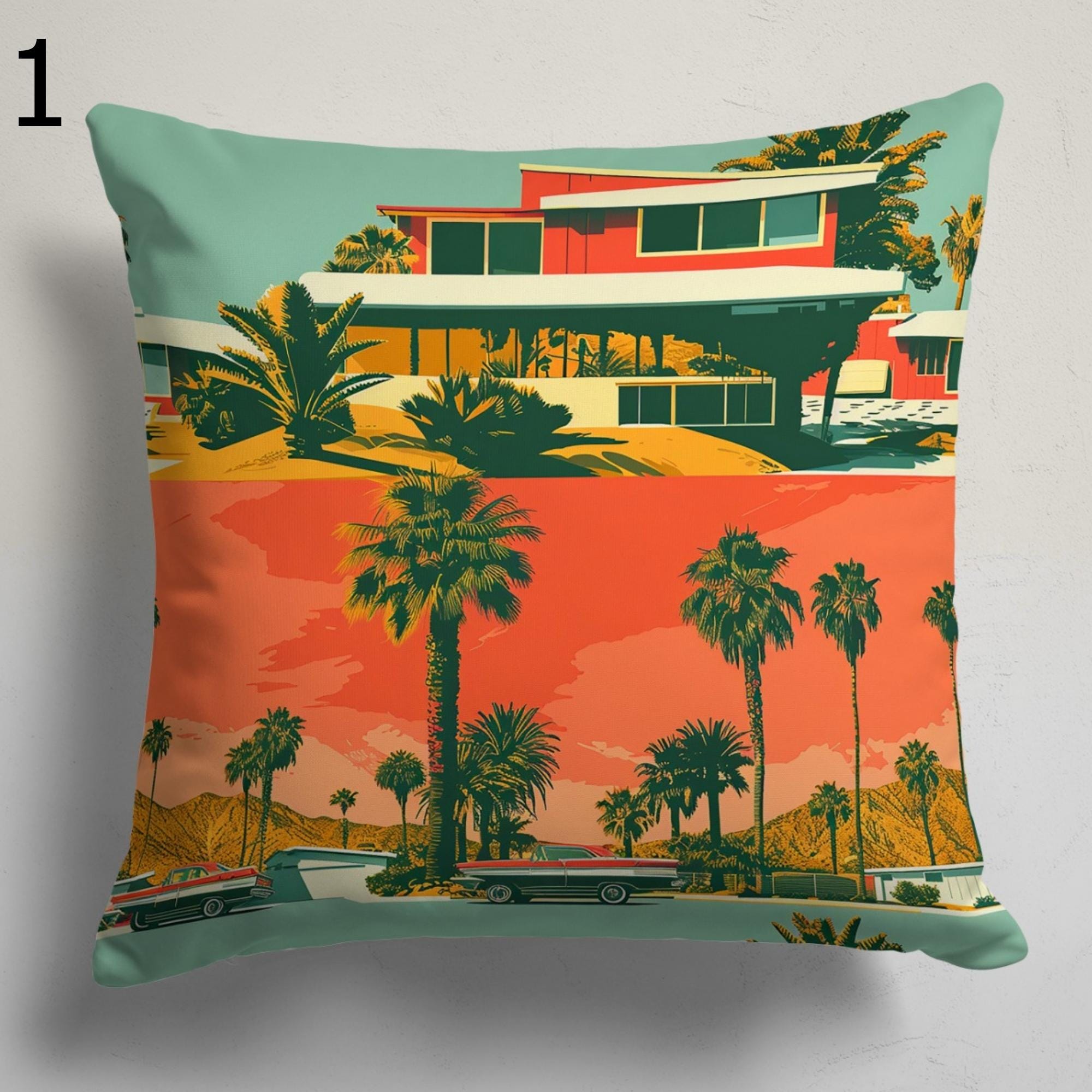 Retro Pillow Covers, Mid-Century Modern Pillow Covers, Retro Summer Cushion Covers, Colorful Retro Throw Pillow Covers, MCM Pillowcases