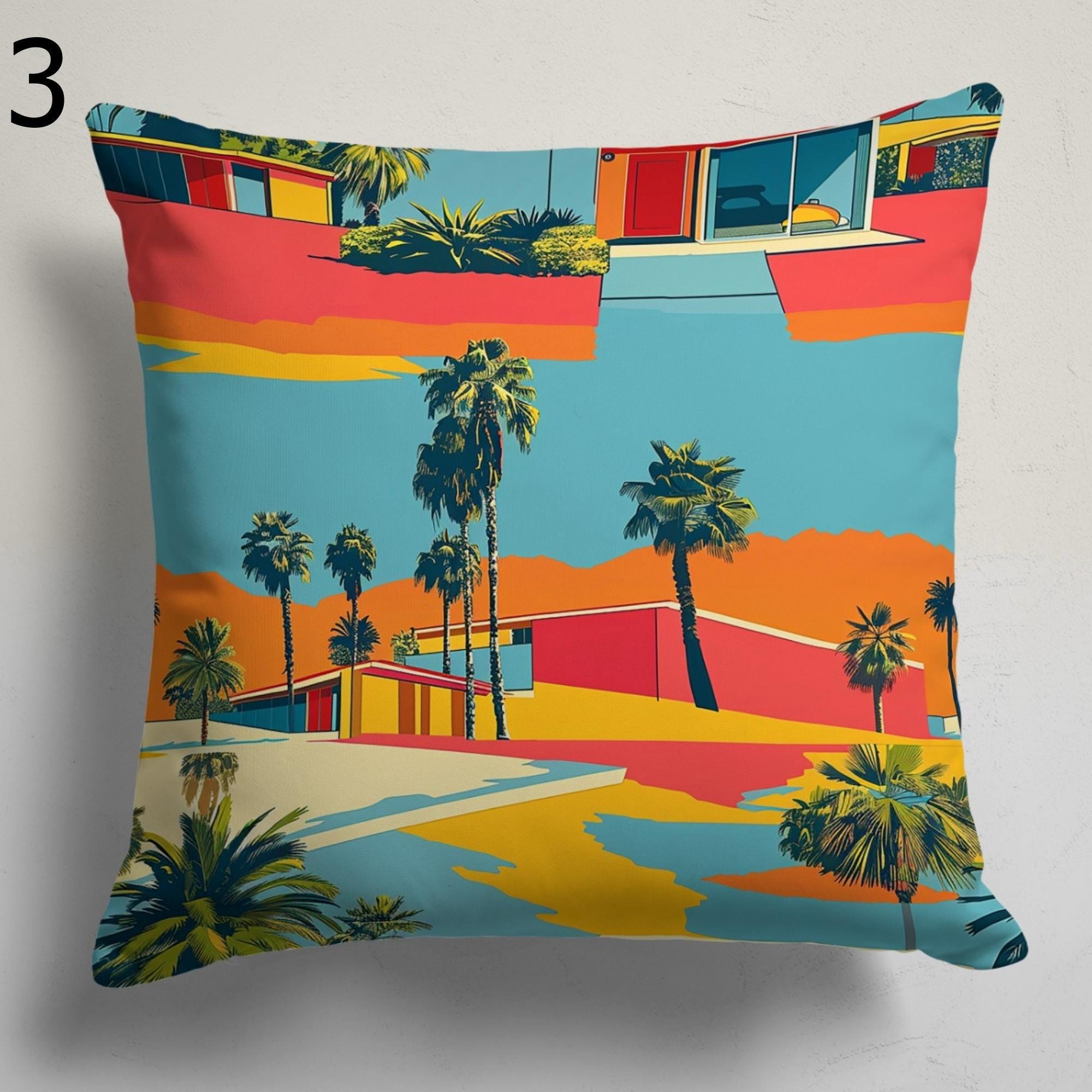 Retro Pillow Covers, Mid-Century Modern Pillow Covers, Retro Summer Cushion Covers, Colorful Retro Throw Pillow Covers, MCM Pillowcases
