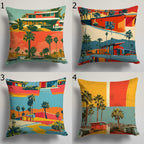 Retro Pillow Covers, Mid-Century Modern Pillow Covers, Retro Summer Cushion Covers, Colorful Retro Throw Pillow Covers, MCM Pillowcases