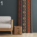 Tribal Geometric Curtains, Southwestern Pattern Drapes, Boho Earth Tone Window Panels, Native Inspired Aztec Curtain