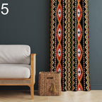 Tribal Geometric Curtains, Southwestern Pattern Drapes, Boho Earth Tone Window Panels, Native Inspired Aztec Curtain