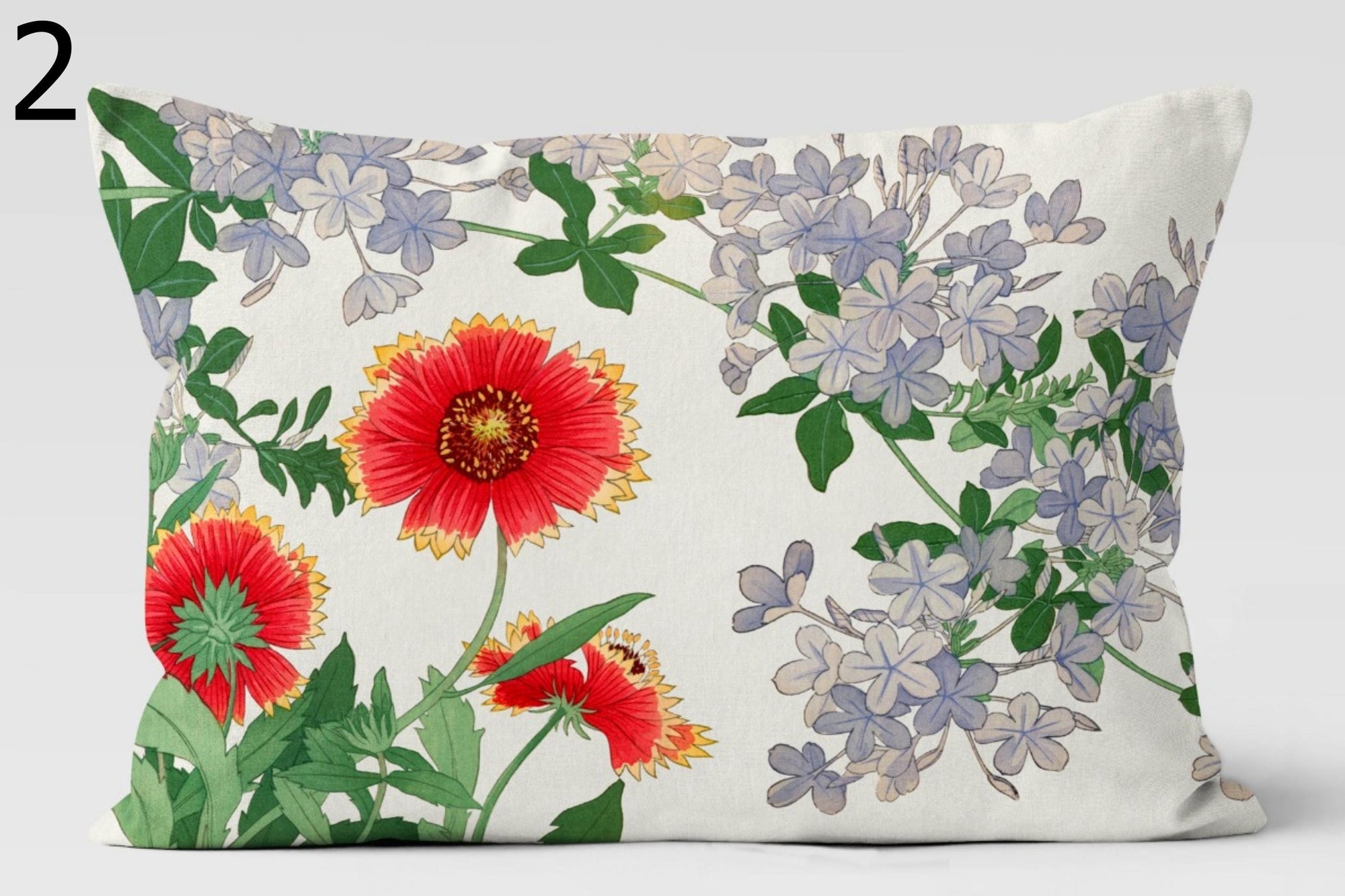 Botanical Flower Pillow Covers, Vintage Floral Cushion Covers, Retro Garden Throw Pillows, Colorful Nature Print Pillowcase