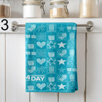 4th of July Kitchen Towels, Independence Day Dish Towels, Patriotic Tea Towels, USA Flag Towel Set, Red White Blue Kitchen Gift