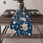 Floral Print Table Runner, Soft Botanical Table Decor, Beige and Blue Table Runners, Elegant Nature-Inspired Runner, Earthy Floral Runners
