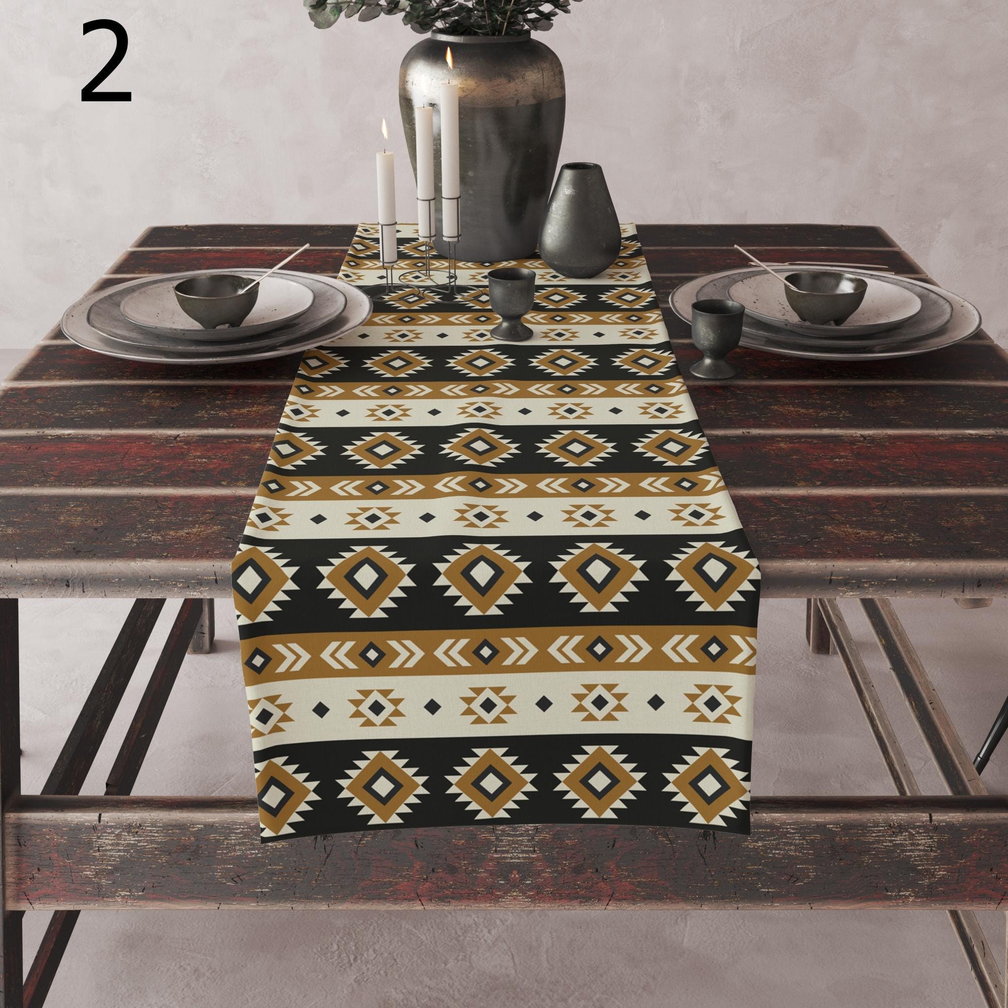 Southwestern Coffee Table Runners, Ethnic Rug Table Runners, Rustic Western Table Runner, Ethnic Southwest Runners, South West Table Runners
