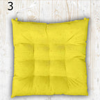 Vibrant Colors Lemon Print Chair Cushion, Lemon Chair Pads, Yellow Summer Chair Pads with Ties, Daisy Floral Patio Chair Pads