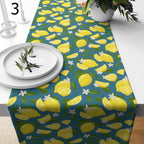 Farmhouse Lemon Table Cover, Citrus Lemon Table Decor Runners, Lemon Coffee Table Runner, Yellow Lemon Table Runners, Lemon Table Covers