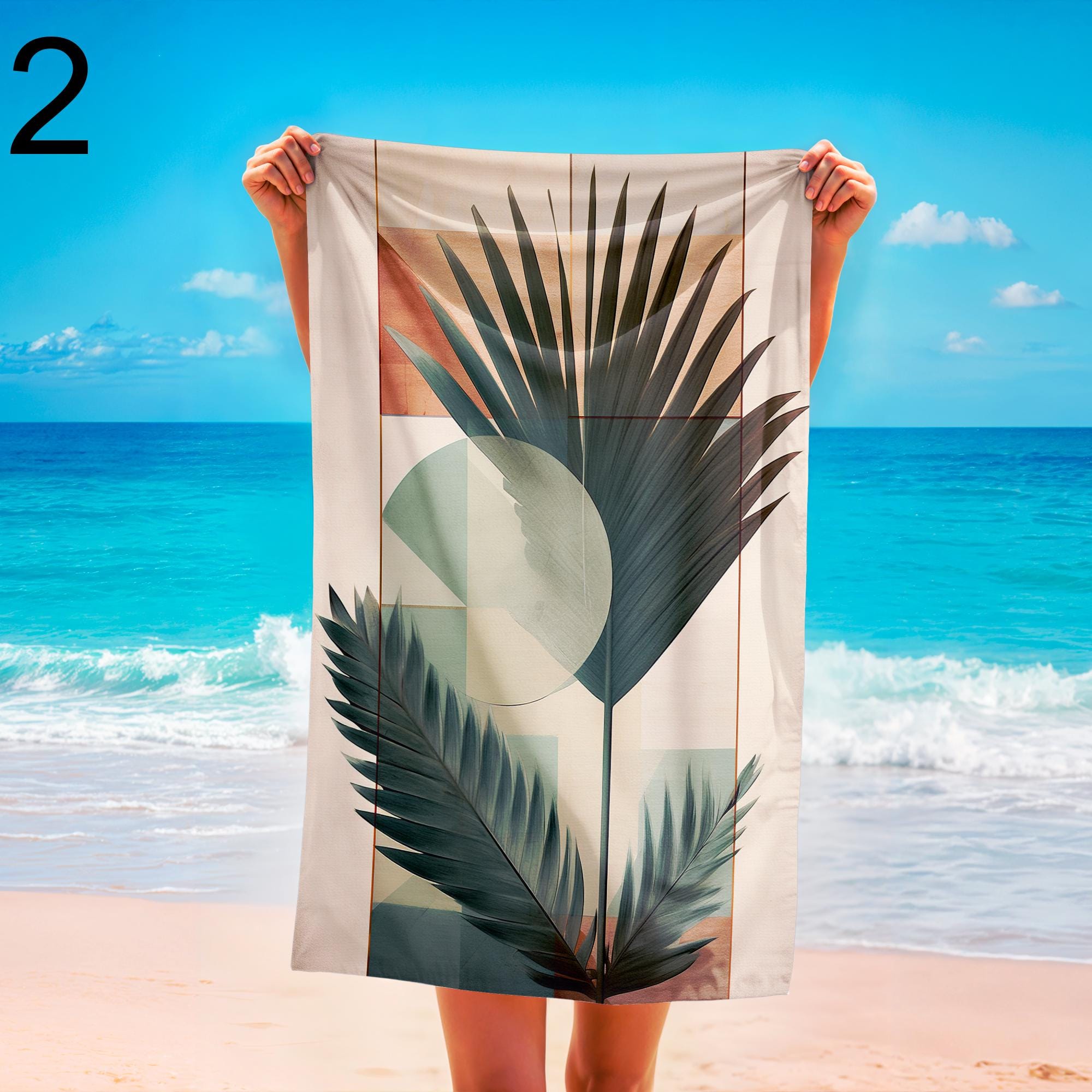 Retro Tropical Bloom Designs Beach Towel, Floral Botanical Beach Towels, Boho Floral Bathroom Towels, Colorful Flowers Pool Towels