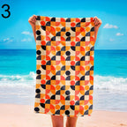 Mid-Century Modern Patterned Summer Towels for Pool, Retro Geometric Beach Towels, Beach & Travel Towels, Retro Bathroom Towel