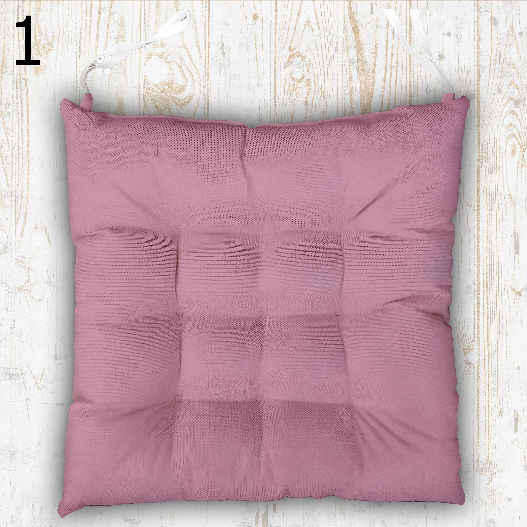 Solid Color Seat Cushion with Ties, Indoor Outdoor Chair Pads, Solid Color Chair Cushions, Elegant Seat Pillows, Dining Chair Pads with Ties