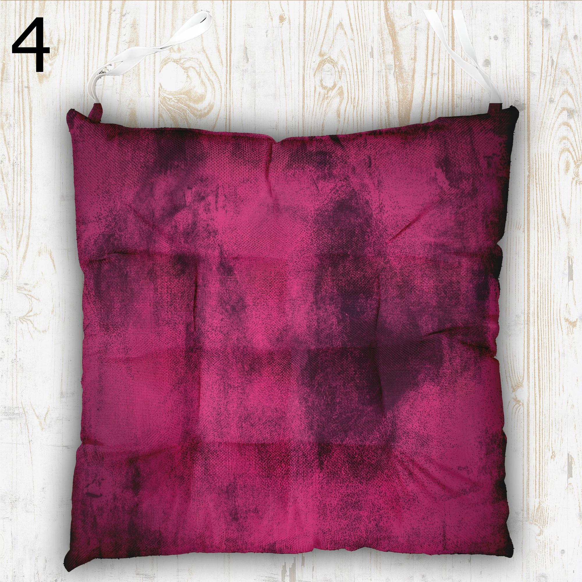 Solid Color Seat Cushion with Ties, Indoor Outdoor Chair Pads, Solid Color Chair Cushions, Elegant Seat Pillows, Dining Chair Pads with Ties