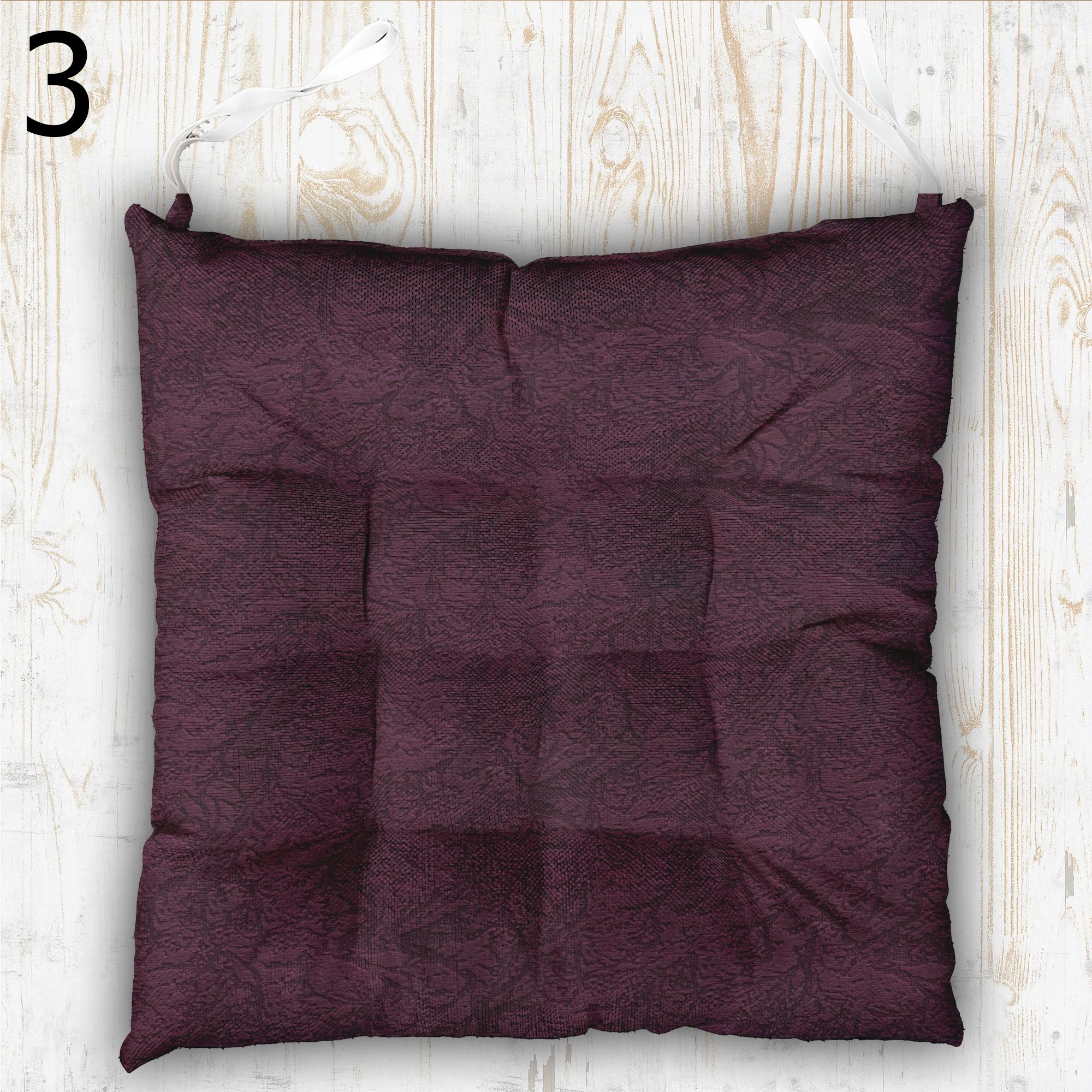 Solid Color Seat Cushion with Ties, Indoor Outdoor Chair Pads, Solid Color Chair Cushions, Elegant Seat Pillows, Dining Chair Pads with Ties