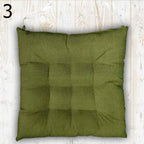 Solid Color Tufted Chair Cushions, Tie-On Seat Cushions, Boho Chair Pads, Farmhouse Rustic Seat Pillows, Dining Chair Pads